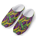 Mardi Gras Palm Leaf Pattern Print Mesh Casual Shoes