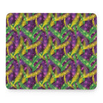 Mardi Gras Palm Leaf Pattern Print Mouse Pad
