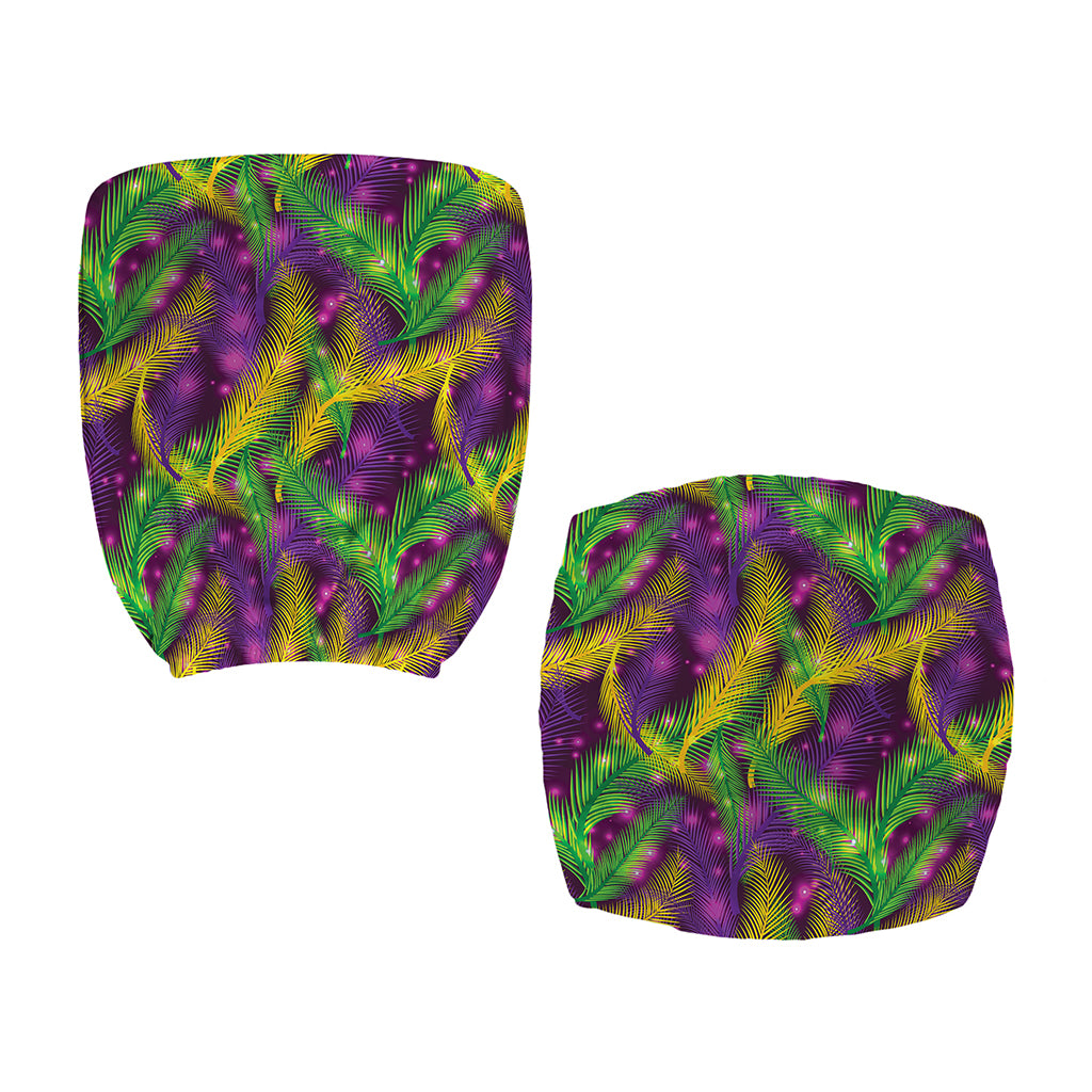 Mardi Gras Palm Leaf Pattern Print Office Chair Cover