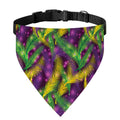 Mardi Gras Palm Leaf Pattern Print Over The Collar Dog Bandana