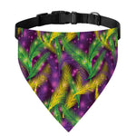 Mardi Gras Palm Leaf Pattern Print Over The Collar Dog Bandana