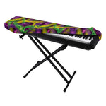 Mardi Gras Palm Leaf Pattern Print Piano Keyboard Cover