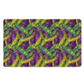 Mardi Gras Palm Leaf Pattern Print Polyester Doormat