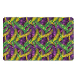 Mardi Gras Palm Leaf Pattern Print Polyester Doormat
