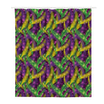 Mardi Gras Palm Leaf Pattern Print Polyester Shower Curtain