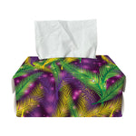 Mardi Gras Palm Leaf Pattern Print Rectangle Tissue Box Cover