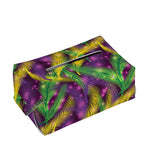 Mardi Gras Palm Leaf Pattern Print Rectangle Tissue Box Cover