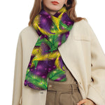 Mardi Gras Palm Leaf Pattern Print Scarf