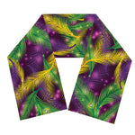 Mardi Gras Palm Leaf Pattern Print Scarf