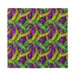 Mardi Gras Palm Leaf Pattern Print Silk Bandana