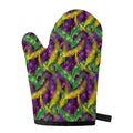 Mardi Gras Palm Leaf Pattern Print Single Oven Mitt