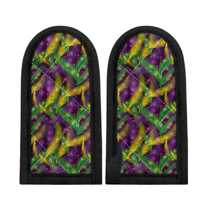 Mardi Gras Palm Leaf Pattern Print Skillet Handle Cover