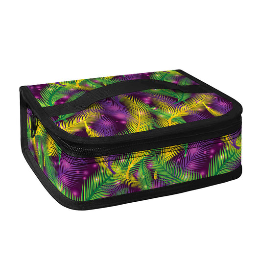 Mardi Gras Palm Leaf Pattern Print Small Lunch Bag