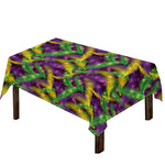 Mardi Gras Palm Leaf Pattern Print Tablecloth