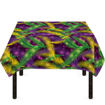 Mardi Gras Palm Leaf Pattern Print Tablecloth
