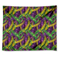 Mardi Gras Palm Leaf Pattern Print Tapestry