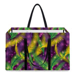 Mardi Gras Palm Leaf Pattern Print Utility Tote Bag
