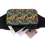 Mardi Gras Palm Leaf Pattern Print Waist Bag