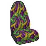 Mardi Gras Palm Leaf Pattern Print Waterproof Car Seat Cover