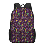 Mardi Gras Party Pattern Print 17 Inch Backpack