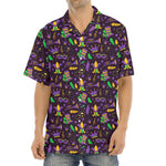 Mardi Gras Party Pattern Print Aloha Shirt