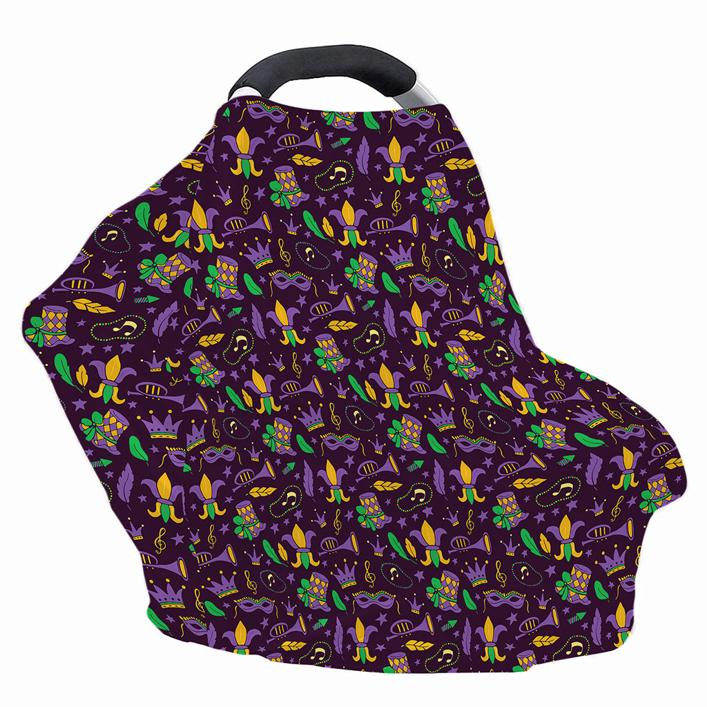 Mardi Gras Party Pattern Print Baby Seat Cover