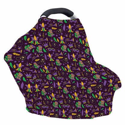 Mardi Gras Party Pattern Print Baby Seat Cover