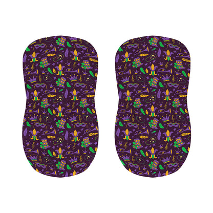 Mardi Gras Party Pattern Print Bar Stool Covers