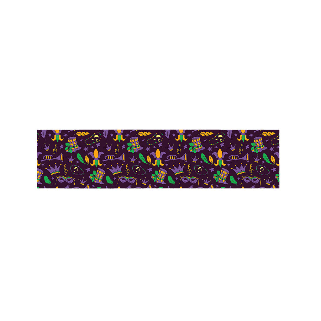 Mardi Gras Party Pattern Print Bed Runner