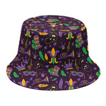Mardi Gras Party Pattern Print Bucket Hat