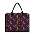 Mardi Gras Party Pattern Print Canvas Tote Bag