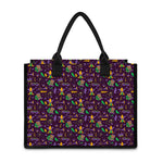 Mardi Gras Party Pattern Print Canvas Tote Bag