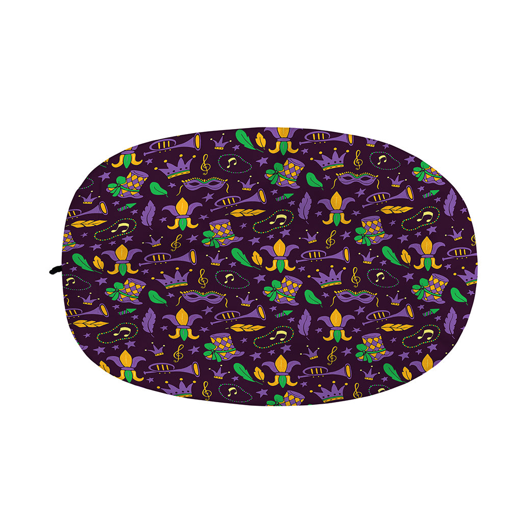 Mardi Gras Party Pattern Print Car Side Mirror Covers