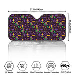 Mardi Gras Party Pattern Print Car Windshield Sun Shade