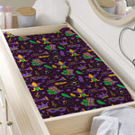 Mardi Gras Party Pattern Print Changing Pad Cover