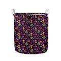 Mardi Gras Party Pattern Print Collapsible Laundry Basket