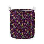 Mardi Gras Party Pattern Print Collapsible Laundry Basket