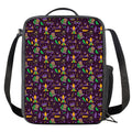 Mardi Gras Party Pattern Print Crossbody Lunch Bag