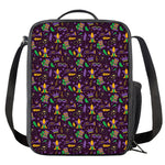 Mardi Gras Party Pattern Print Crossbody Lunch Bag