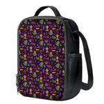 Mardi Gras Party Pattern Print Crossbody Lunch Bag