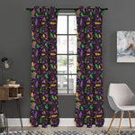 Mardi Gras Party Pattern Print Curtain