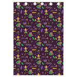Mardi Gras Party Pattern Print Curtain