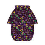 Mardi Gras Party Pattern Print Dog Zip Up Hoodie