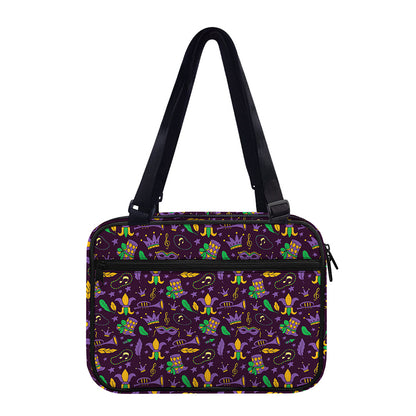 Mardi Gras Party Pattern Print Double Strap Bible Bag