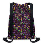 Mardi Gras Party Pattern Print Drawstring Backpack