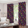 Mardi Gras Party Pattern Print Extra Wide Grommet Curtains