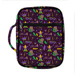 Mardi Gras Party Pattern Print Front Pocket Bible Bag