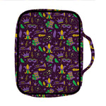 Mardi Gras Party Pattern Print Front Pocket Bible Bag