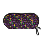 Mardi Gras Party Pattern Print Glasses Case