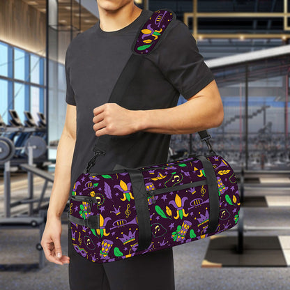 Mardi Gras Party Pattern Print Gym Bag